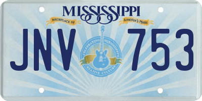 MS license plate JNV753