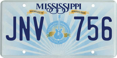 MS license plate JNV756