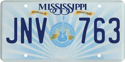 MS license plate JNV763