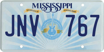 MS license plate JNV767
