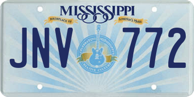 MS license plate JNV772
