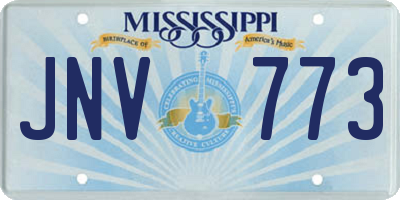 MS license plate JNV773