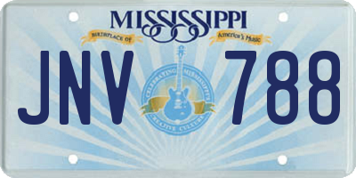 MS license plate JNV788