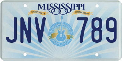 MS license plate JNV789