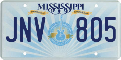 MS license plate JNV805