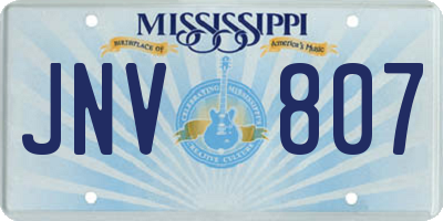 MS license plate JNV807