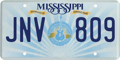 MS license plate JNV809