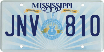 MS license plate JNV810