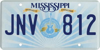 MS license plate JNV812