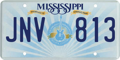 MS license plate JNV813