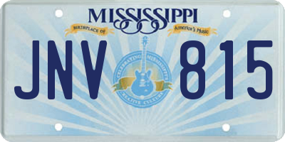 MS license plate JNV815