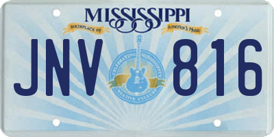 MS license plate JNV816