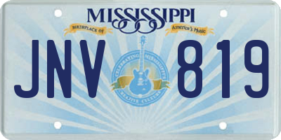 MS license plate JNV819