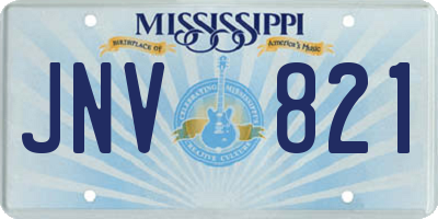 MS license plate JNV821