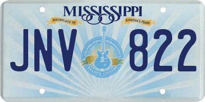MS license plate JNV822