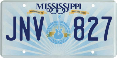MS license plate JNV827