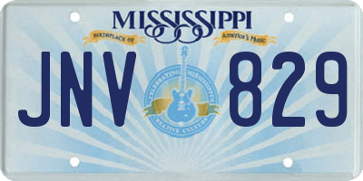 MS license plate JNV829