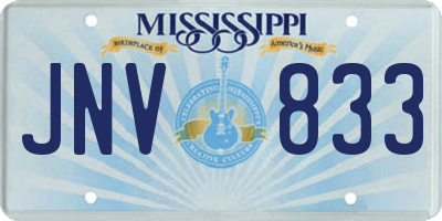 MS license plate JNV833