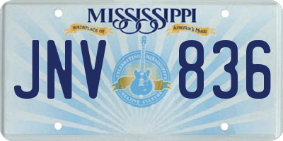 MS license plate JNV836
