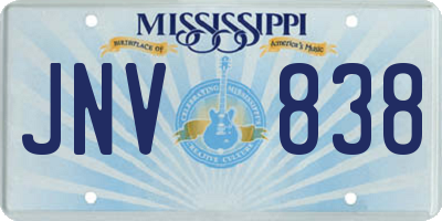 MS license plate JNV838