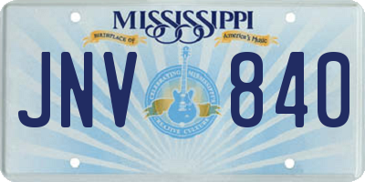 MS license plate JNV840