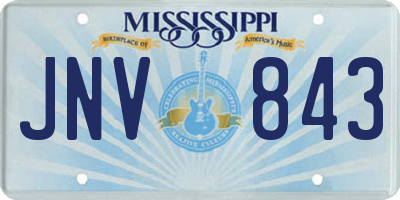MS license plate JNV843