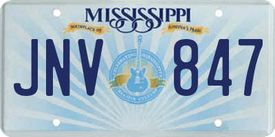MS license plate JNV847