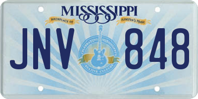 MS license plate JNV848