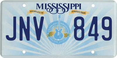 MS license plate JNV849