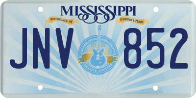 MS license plate JNV852