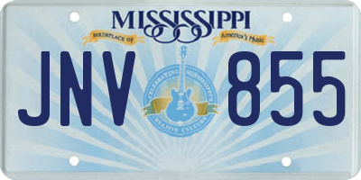 MS license plate JNV855