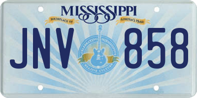 MS license plate JNV858