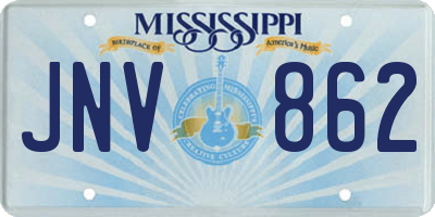 MS license plate JNV862