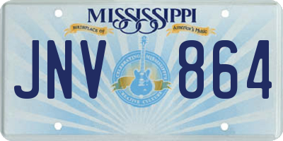 MS license plate JNV864