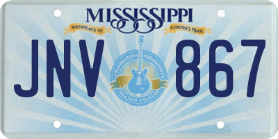 MS license plate JNV867