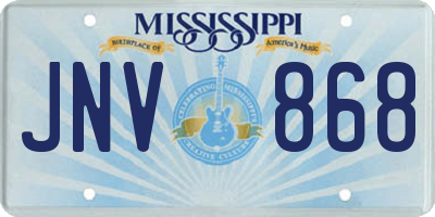 MS license plate JNV868