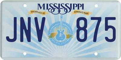 MS license plate JNV875