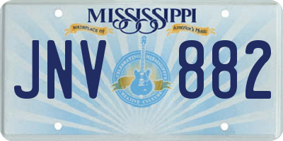 MS license plate JNV882