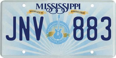 MS license plate JNV883