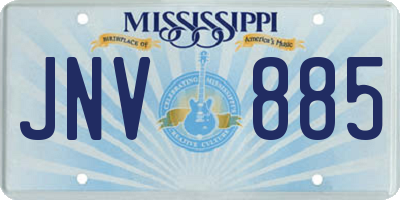 MS license plate JNV885
