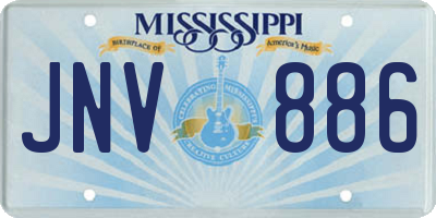 MS license plate JNV886