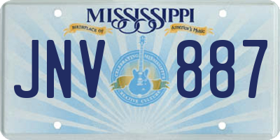MS license plate JNV887