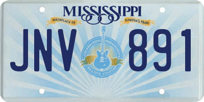 MS license plate JNV891