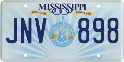 MS license plate JNV898