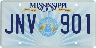 MS license plate JNV901