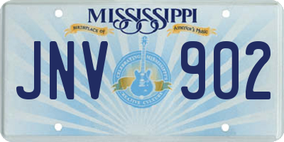 MS license plate JNV902