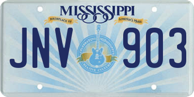MS license plate JNV903