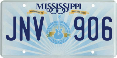 MS license plate JNV906
