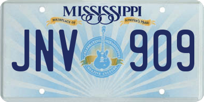 MS license plate JNV909