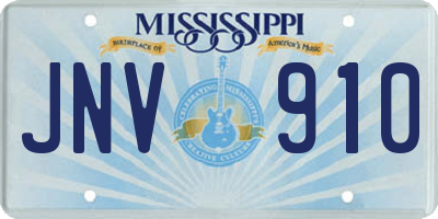 MS license plate JNV910